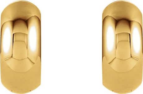 14K Yellow Gold Hinged 20.4 mm Hoop Earrings