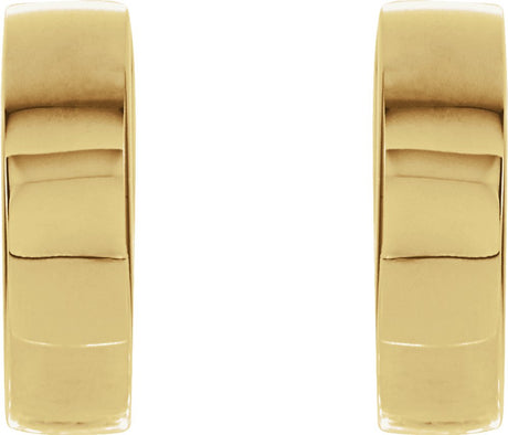 18K Yellow Gold Hinged 14.5 mm Hoop Earrings