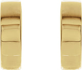 14K Yellow Gold Hinged 14.5 mm Hoop Earrings