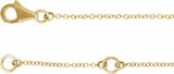14K Yellow Gold 1/5 CTW Natural Diamond Double Sideways Cross 7-8" Bracelet