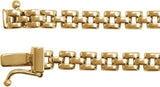 14K Yellow Gold 4 mm Panther 6 1/2" Chain