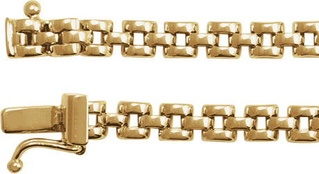 14K Yellow Gold 4 mm Panther 6 1/2" Chain