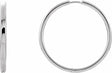 Sterling Silver Hinged 24 mm Hoop Earrings