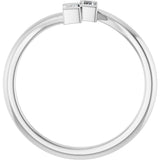 14K White Gold 1/8 CTW Natural Diamond Two Stone Ring