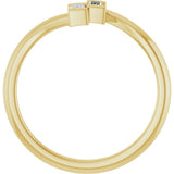 14K Yellow Gold 1/8 CTW Natural Diamond Two Stone Ring