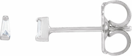 14K White .02 CTW Natural Diamond Channel-Set Earrings