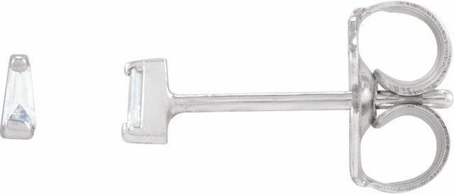 14K White .02 CTW Natural Diamond Channel-Set Earrings