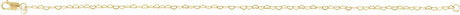 14K Yellow Gold 1.9 mm Heart 7" Chain
