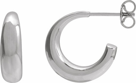Sterling Silver 14.4 mm Hoop Earrings
