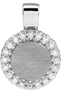 14K White Gold 1/8 CTW Natural Diamond Pendant