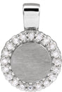 14K White 1/8 CTW Natural Diamond Pendant