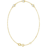 14K Yellow Gold 1/4 CTW Natural Diamond Bezel-Set 3-Stone 6 1/2-7 1/2" Bracelet