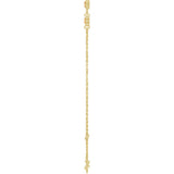 14K Yellow Gold Natural Citrine Bezel-Set 3-Stone 6 1/2-7 1/2" Bracelet