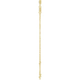 14K Yellow Gold 1/4 CTW Natural Diamond Bezel-Set 3-Stone 6 1/2-7 1/2" Bracelet