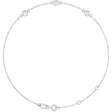 Sterling Silver 1/4 CTW Lab-Grown Diamond Bezel-Set 3-Stone 6 1/2-7 1/2" Bracelet