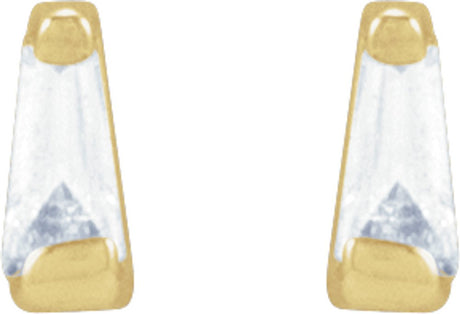 14K Yellow Gold .02 CTW Natural Diamond Channel-Set Earrings