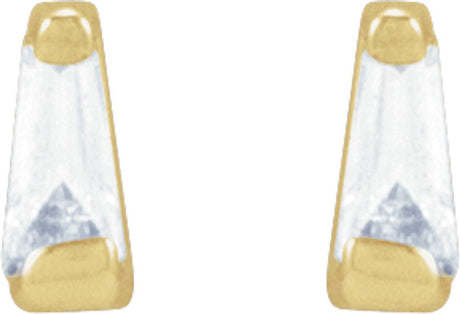 14K Yellow .02 CTW Natural Diamond Channel-Set Earrings