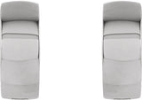 14K White Gold 14 mm Hinged Hoop Earrings