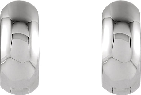 Platinum Hinged 12.7 mm Hoop 
Earrings