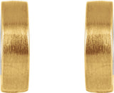14K Yellow/White Gold Hinged 14.5 mm Hoop Earrings