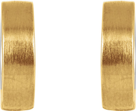 14K Yellow/White Hinged 14.5 mm Hoop Earrings
