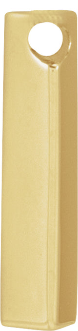 14K Yellow Gold Engravable Three-Sided Bar Pendant