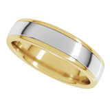 14K Yellow/White 5 mm European Comfort-Fit Band