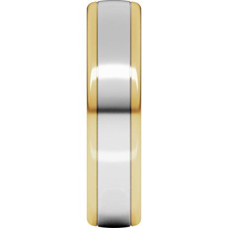 14K Yellow/White 5 mm Comfort-Fit European-Style Band
