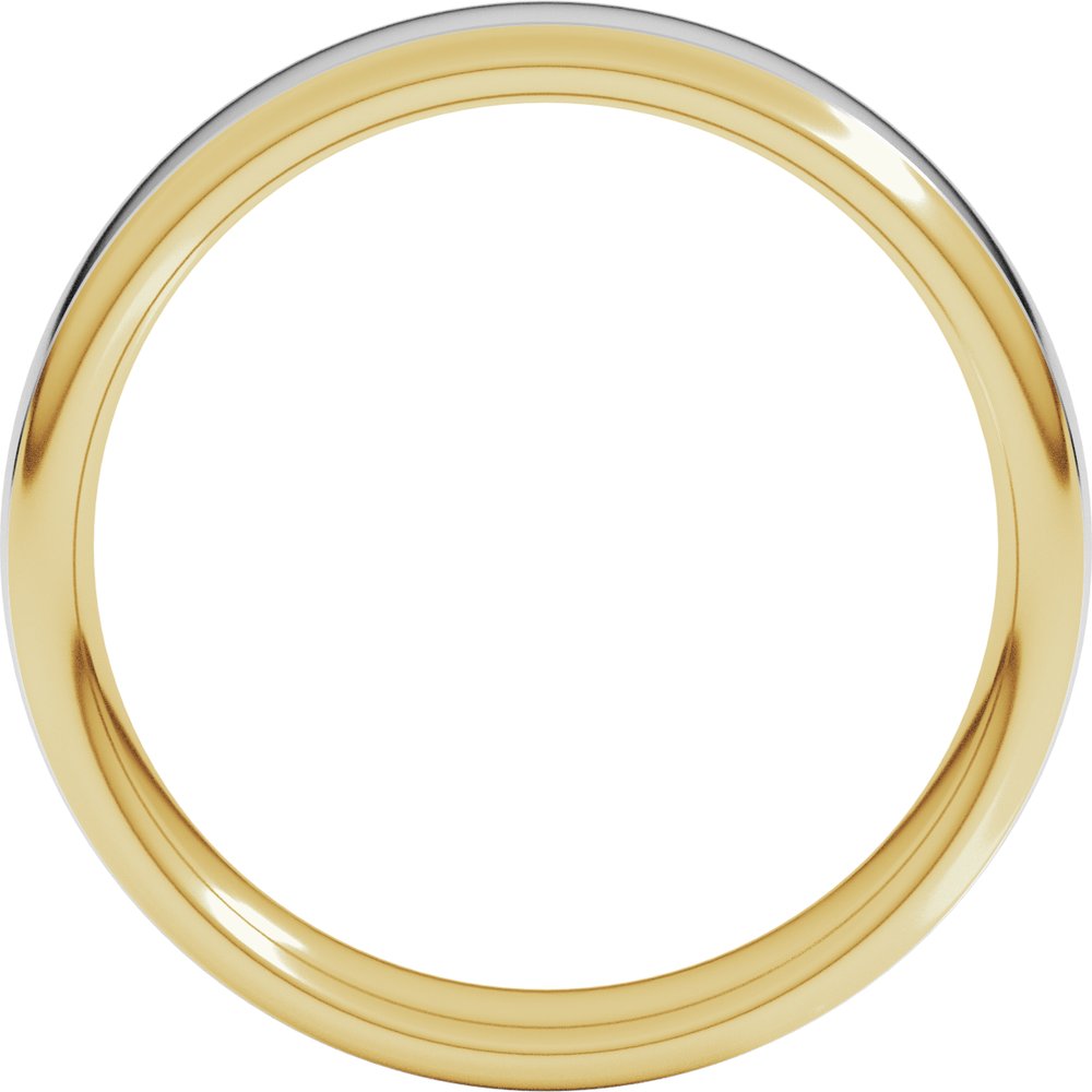 14K Yellow/White 5 mm European Comfort-Fit Band