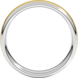 14K White/Yellow 5 mm Comfort-Fit European-Style Band