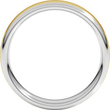 14K White/Yellow 5 mm Comfort-Fit Standard Weight European-Style Band