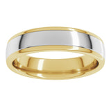 14K Yellow/White 5 mm Comfort-Fit European-Style Band