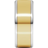 14K White/Yellow 8 mm Comfort-Fit European-Style Band Size 9.5