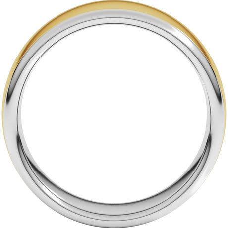 14K White/Yellow 8 mm Comfort-Fit European-Style Band Size 9.5