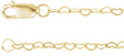 14K Yellow Gold 1.9 mm Heart 16" Chain