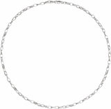 Sterling Silver 3.9 mm Puffed Oval Cable 18" Chain