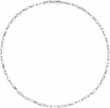Sterling Silver 3.9 mm Puffed Oval Cable 20" Chain