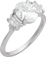14K White Gold 2 1/2 CTW Lab-Grown Diamond Engagement Ring