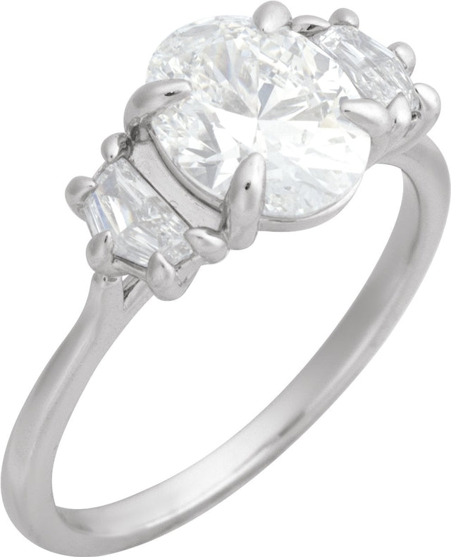 14K White Gold 2 1/2 CTW Lab-Grown Diamond Engagement Ring