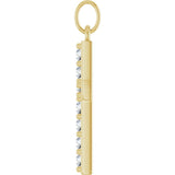 14K Yellow Gold 1/3 CTW Lab-Grown Diamond Cross Pendant 