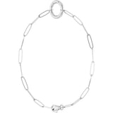 14K White Gold Charm 7" Bracelet