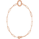 14K Rose Gold Charm 7" Bracelet