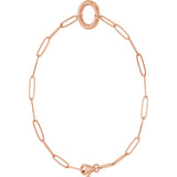 14K Rose Gold Charm 7" Bracelet