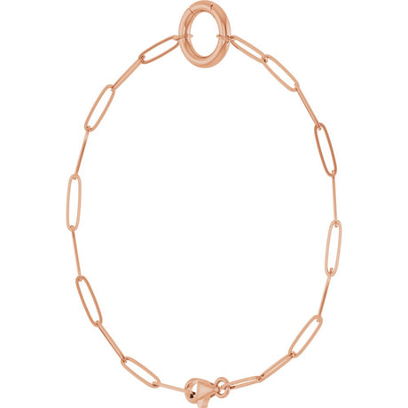 14K Rose Gold Charm 7" Bracelet