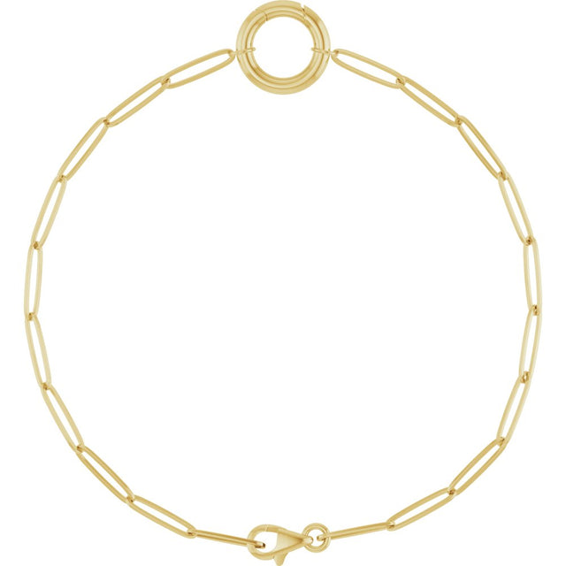 14K Yellow Gold Charm 7" Bracelet