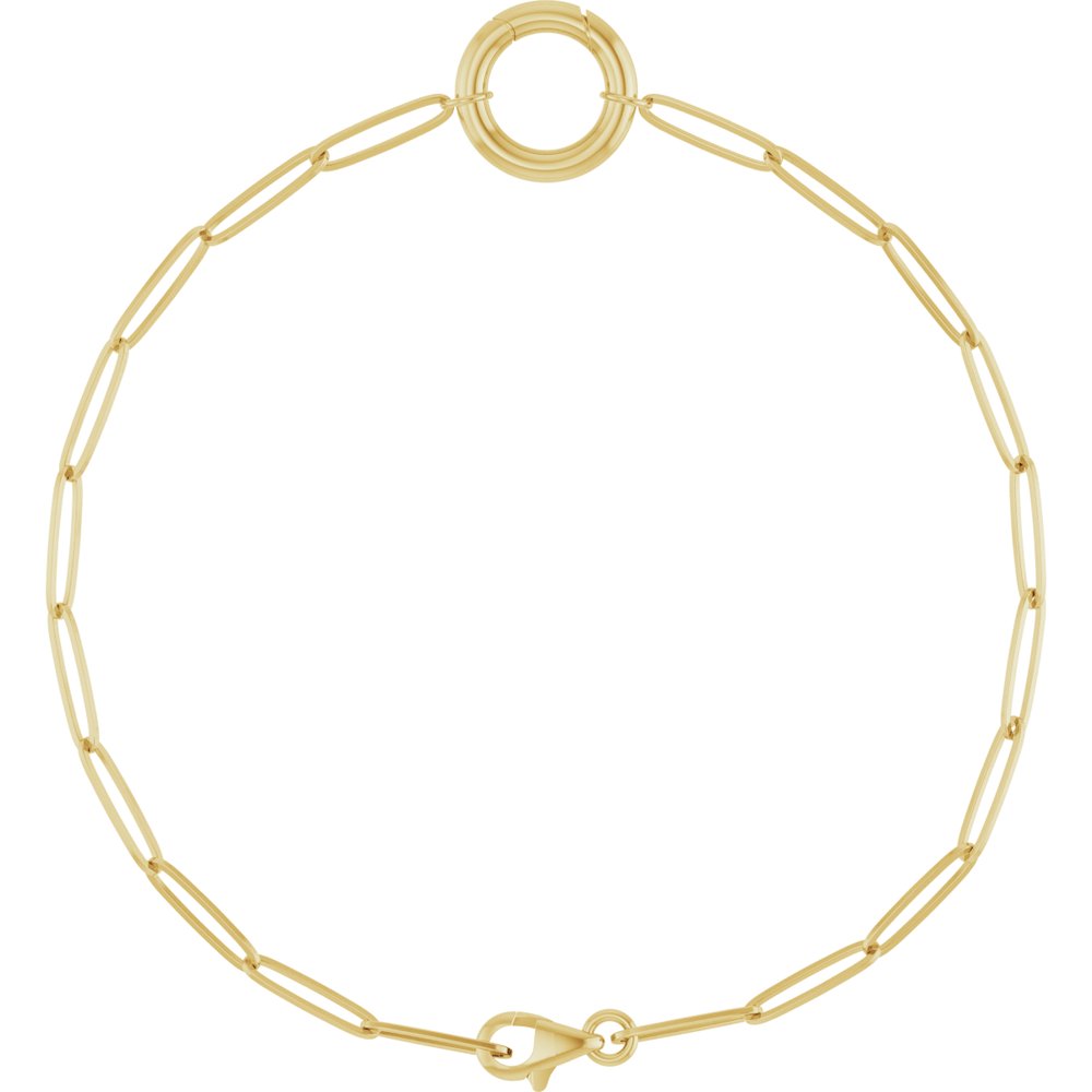 18K Yellow Gold-Plated Sterling Silver Charm 7" Bracelet