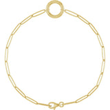 18K Yellow Gold-Plated Sterling Silver Charm 7" Bracelet