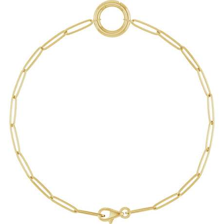 18K Yellow Gold-Plated Sterling Silver Charm 7" Bracelet