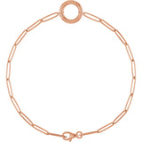 14K Rose Gold Charm 7" Bracelet