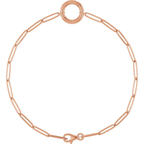 14K Rose Gold Charm 7" Bracelet